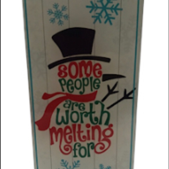 🆕☃️New Glass Snowman Plaque - Picture 6 of 8